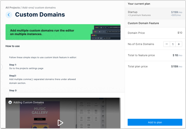 Additional features and plan comparison
